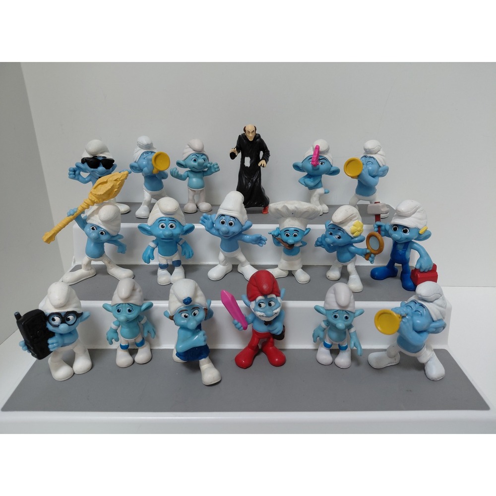 Smurfs Lot of 17 Gargamel Papa Smurf Chef Peyo 2013 McDonald's Figures